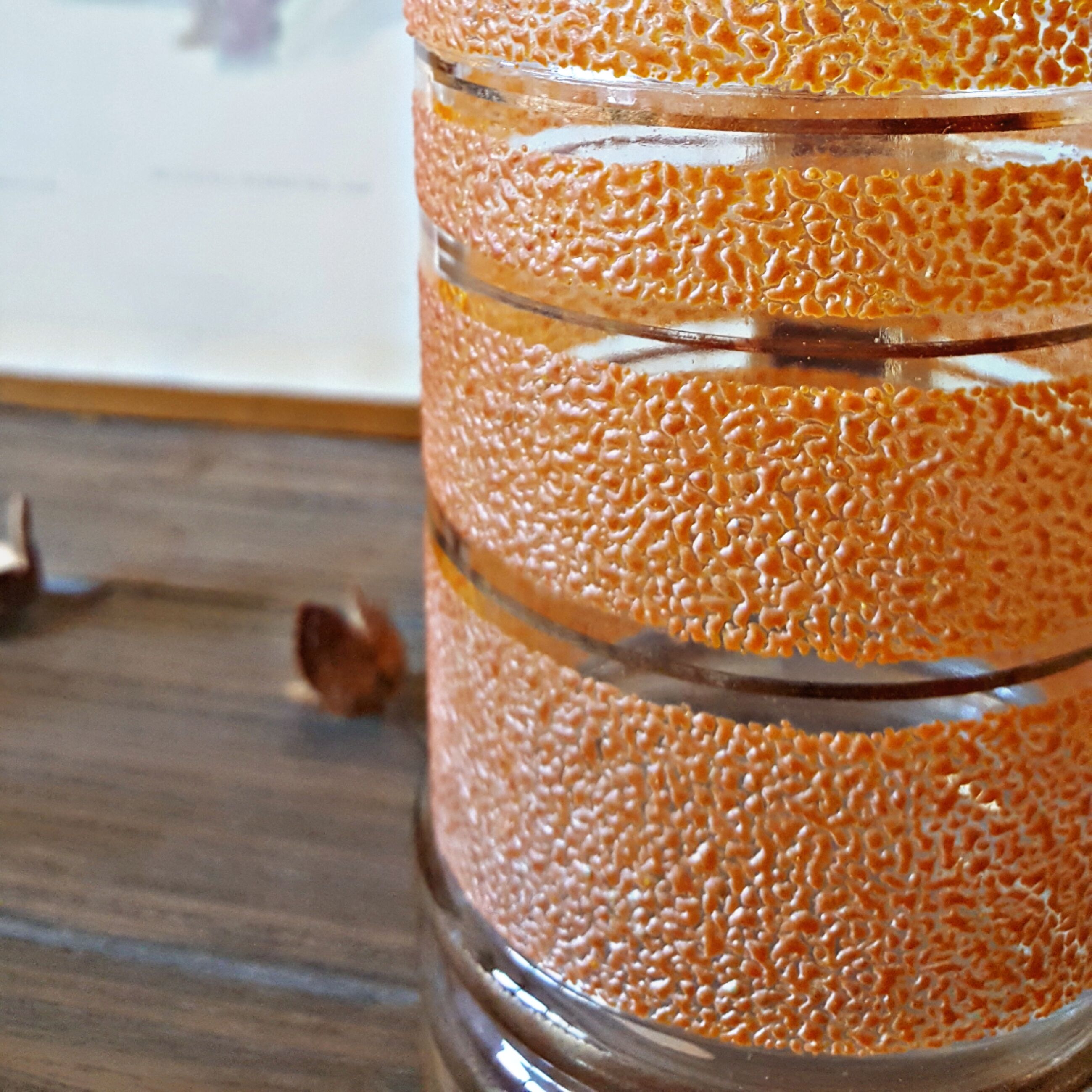 Vintage orange granite vase