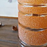 Vintage orange granite vase