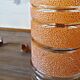 Vintage orange granite vase