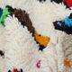 Handwoven coloured wool rug, 155 x 105 cm - P465