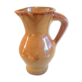 Pitcher in ochre ceramic of St Clement / vintage 60s-70s