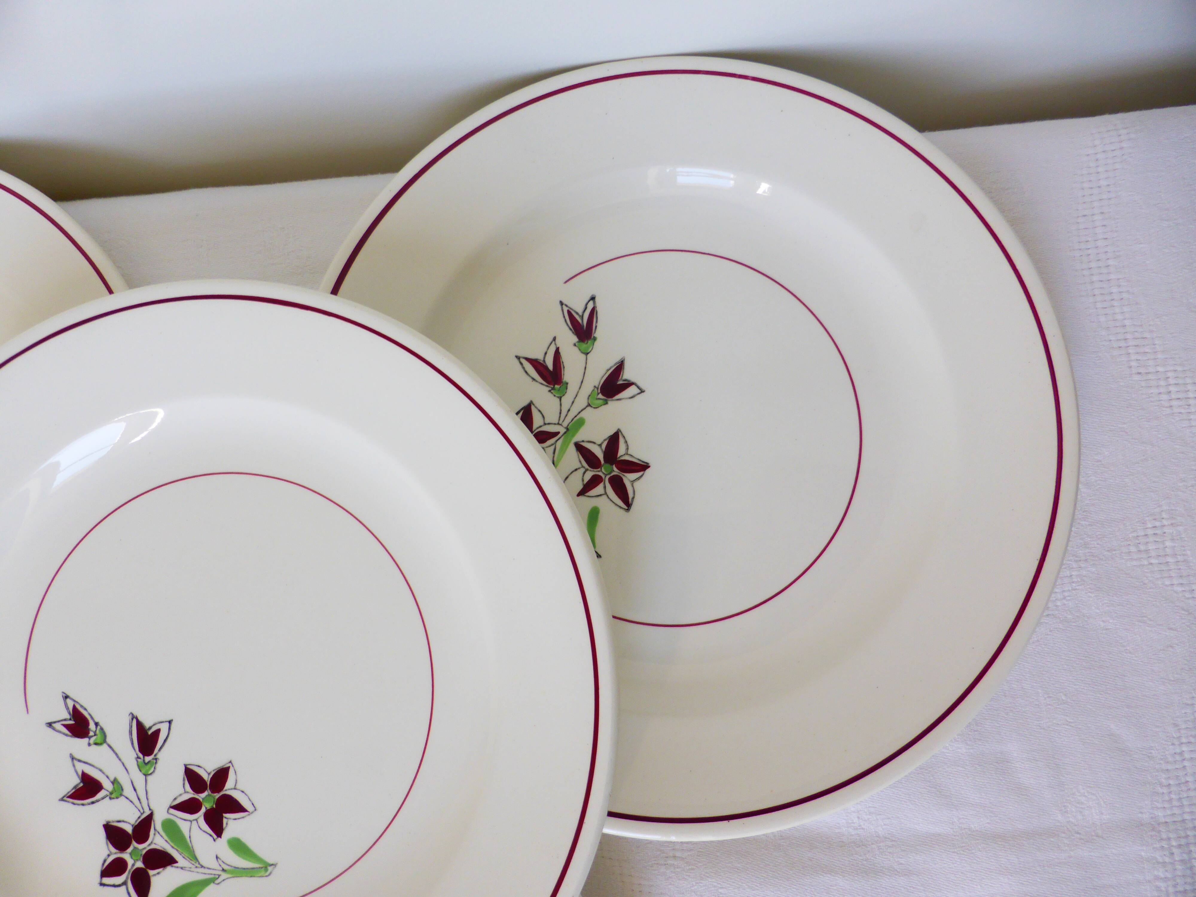 4 vintage flat plates from the Salins factory 210663