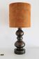 Italian Ceramic Table Lamp by Aldo Londi with Cork Lampshade, 1960