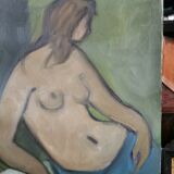 Oil on female nude canvas