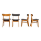 Ensemble de quatre chaises Farstrup danoises en chêne