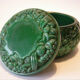Art Deco box in malachite glass in the style of Schlevogt/collection Ingrid