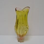 Vintage metallurgical glass vase designed by Josef Hospodka for Chribska, 1960s