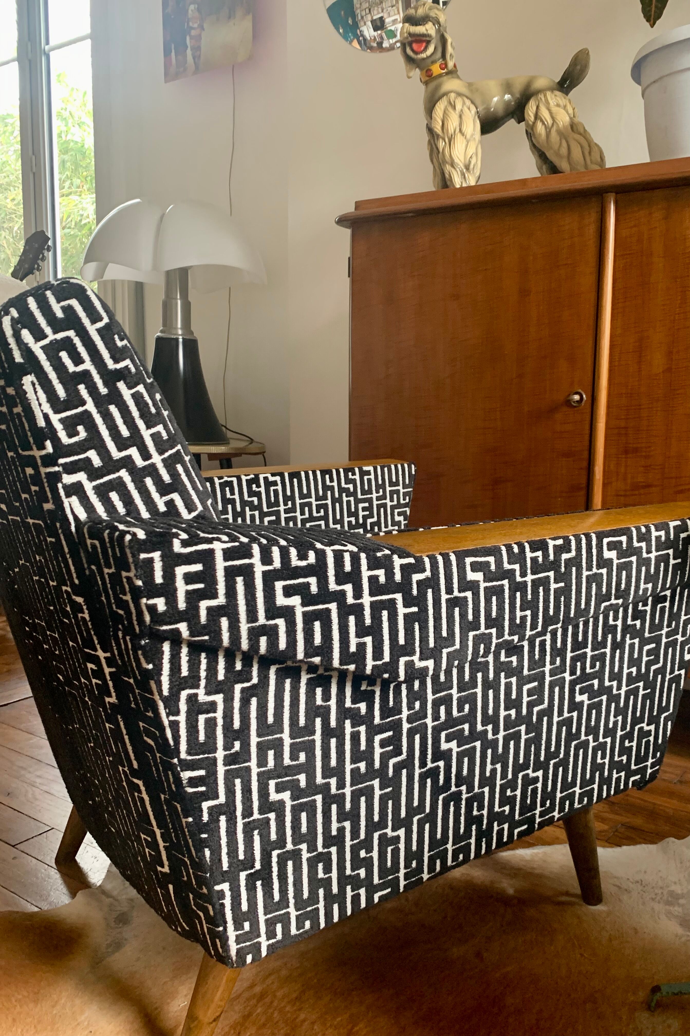 Paire de fauteuils 50's