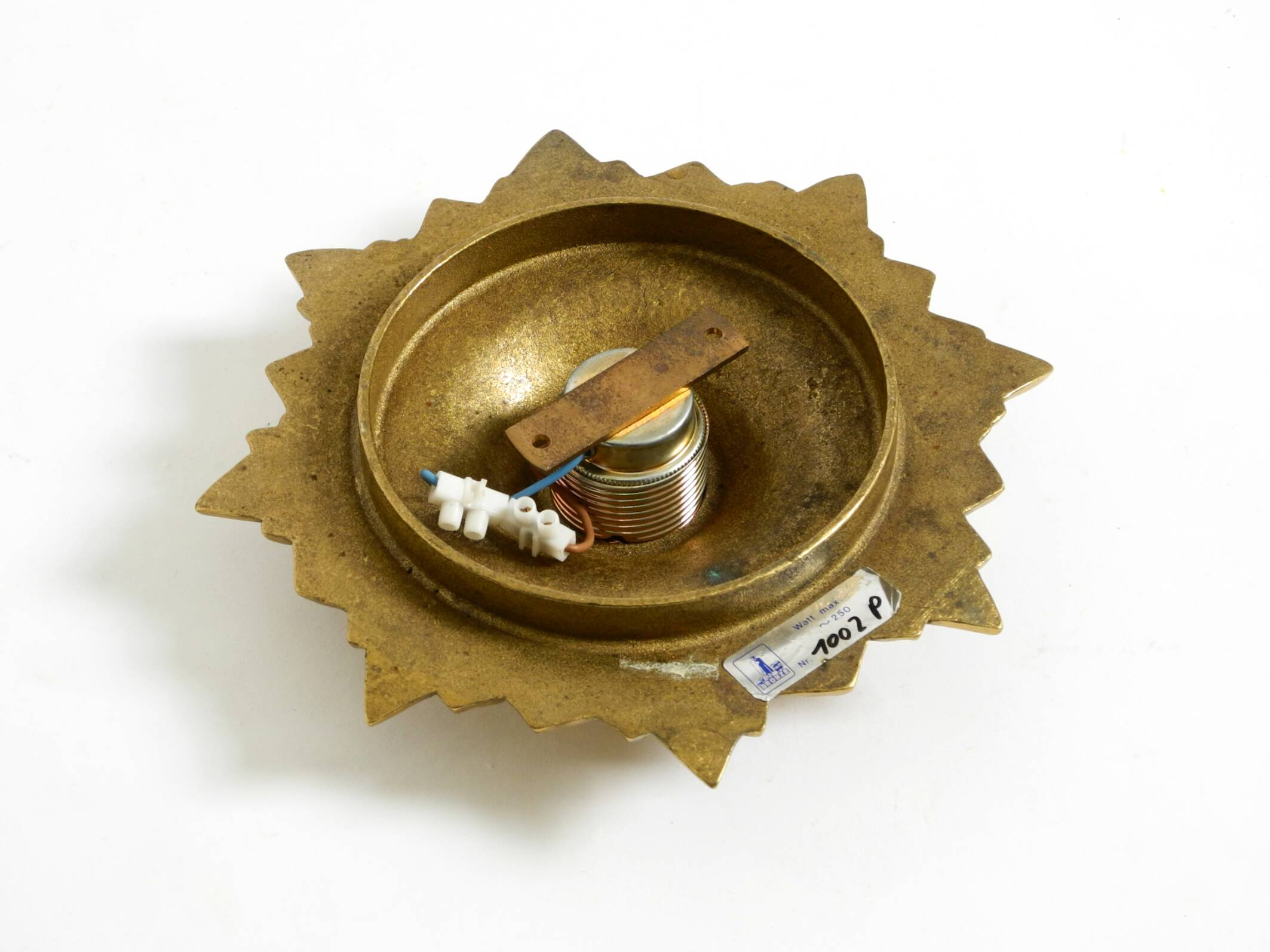 1960s Space Age Star Design Wall or Ceiling Lamps in Bronze
