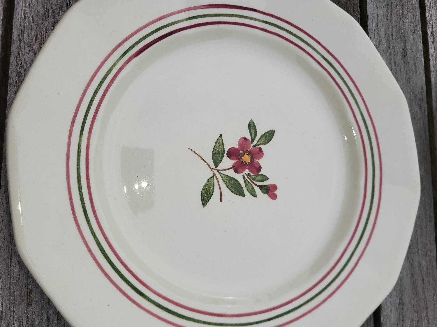 4 assiettes plates Sarreguemines Armelle