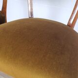 Set of two padded chamber armchairs