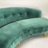 Mid-Century Curved Sofa in the style of Federico Munari, Italy, 1950s