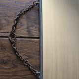 Large barber mirror with chain