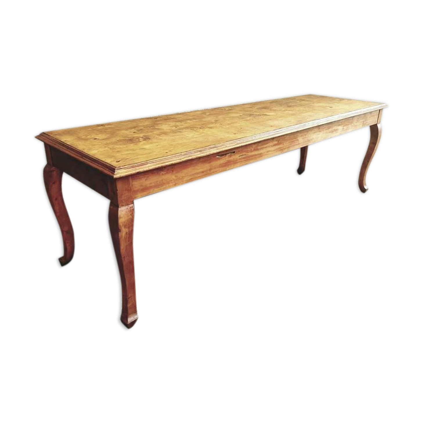 Old table pine dining table 76 x 256 cm