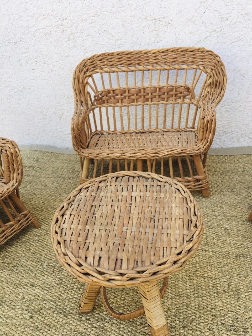 Old wicker garden furniture toy