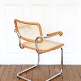 Fauteuil Cesca B64 Breuer Made in Italy - cannage de l'assise refait