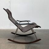 Mid-century Japanese space age folding rocking chair by Takeshi Nii, 1960s