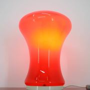Big Design Red Glass Hotel Table Lamp, 1970s