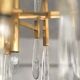 Italian brass chandelier with glass icicles from Sciolari, 1970