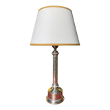 Table lamp Empire style chrome metal 1970