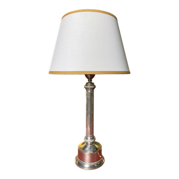 Lampe à poser style Empire métal chromé 1970