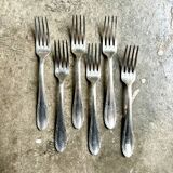 6 silver-plated forks