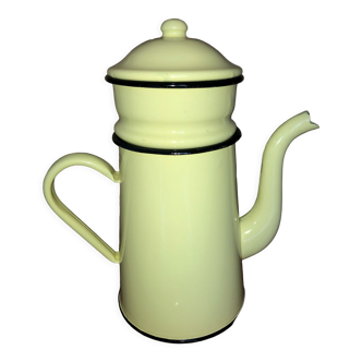 Cafetière vintage tôle émaillée