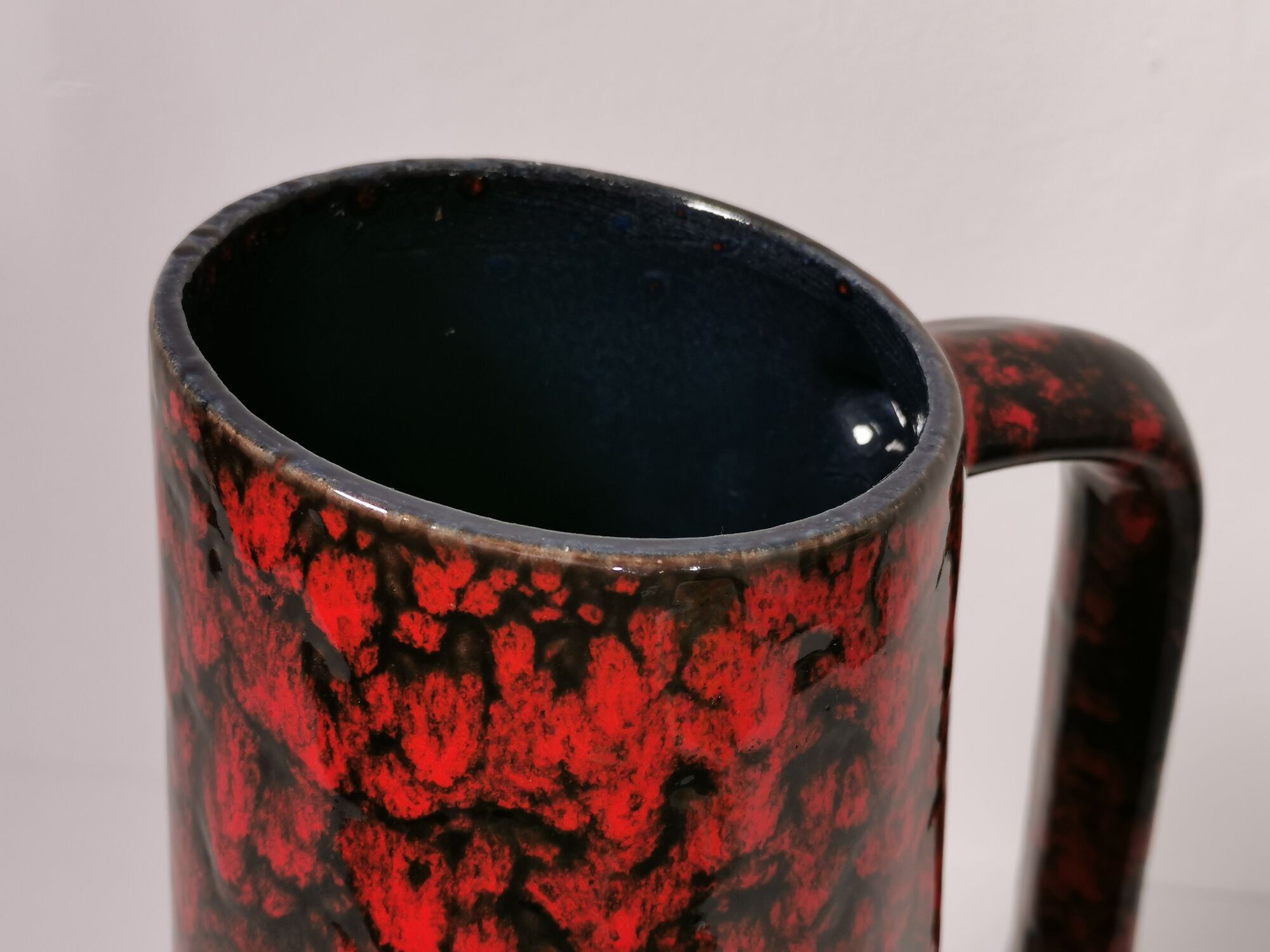 Ceramic drip glaze vase by Scheurich West Germany, 1960's