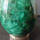 Large decorative egg in natural malachite