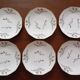 6 Limosa hard porcelain dessert plates (Limoges)