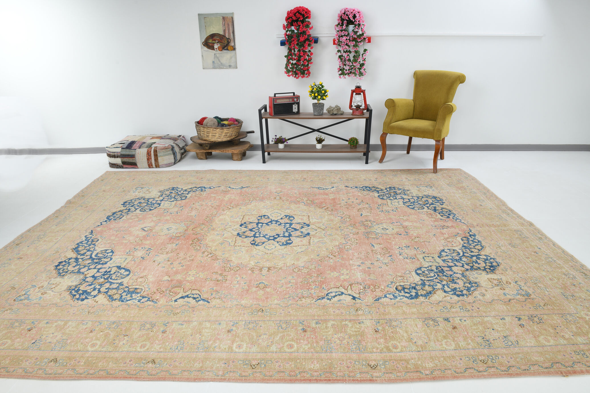 9x12 blue and pink persian rug 380x285cm