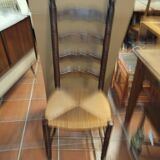 5 chaises rustique en chêne