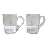 Baccarat pompadour 2 tea glasses crystal