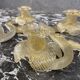 Pair of glass table candle holders circa 1960-1970