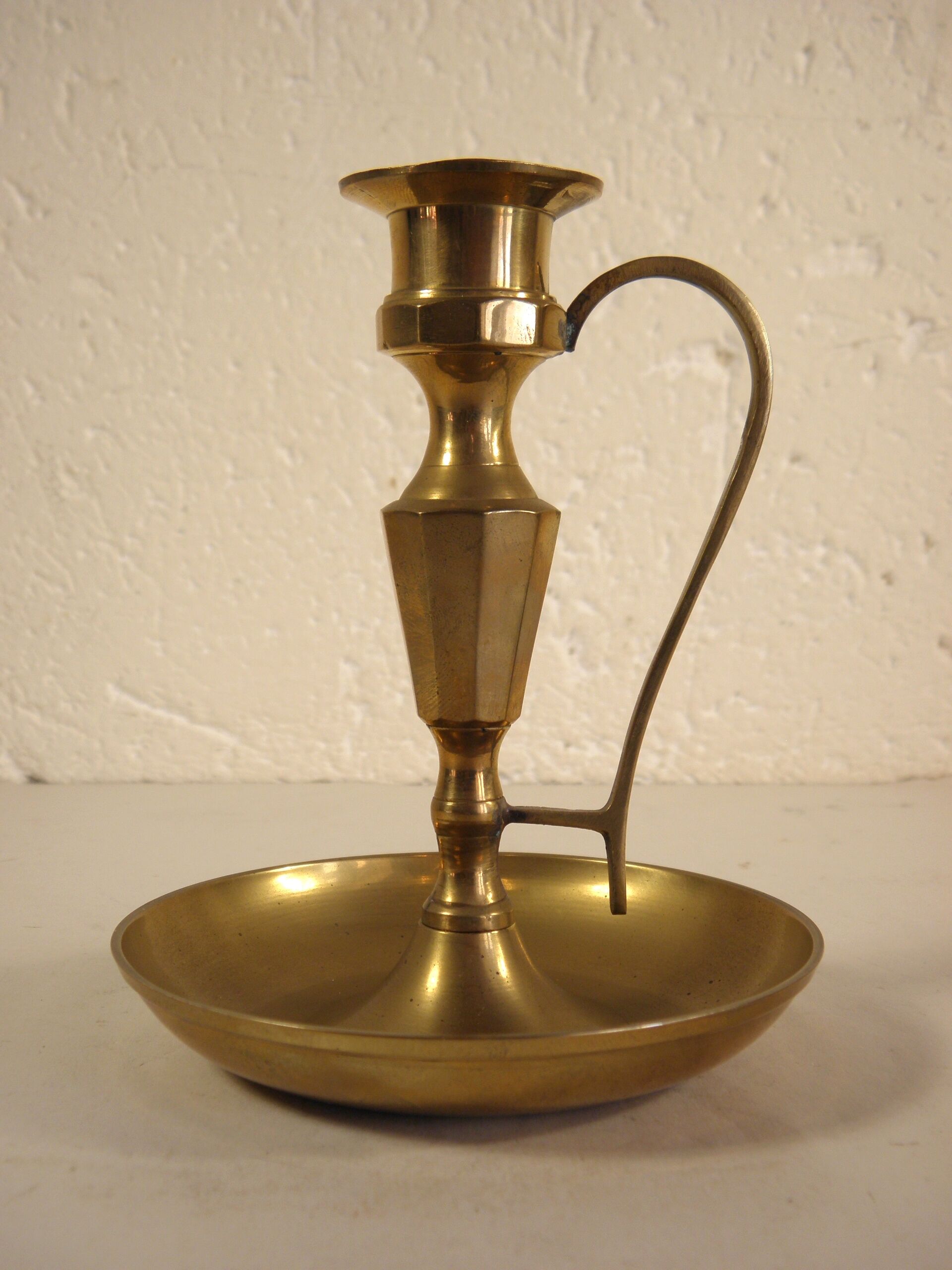 Brass candle holder 13 cm