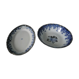 Lot of 2 serving dishes porcelain alba julia romania