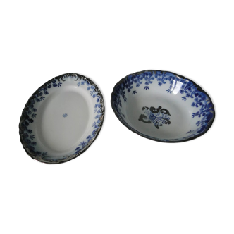 Lot 2 plats de service porcelaine alba julia roumanie