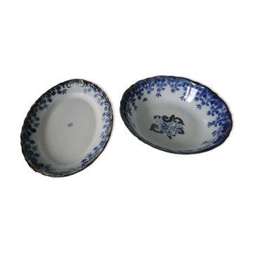 Lot of 2 serving dishes porcelain alba julia romania