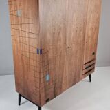 Armoire vintage en noyer, années 1970
