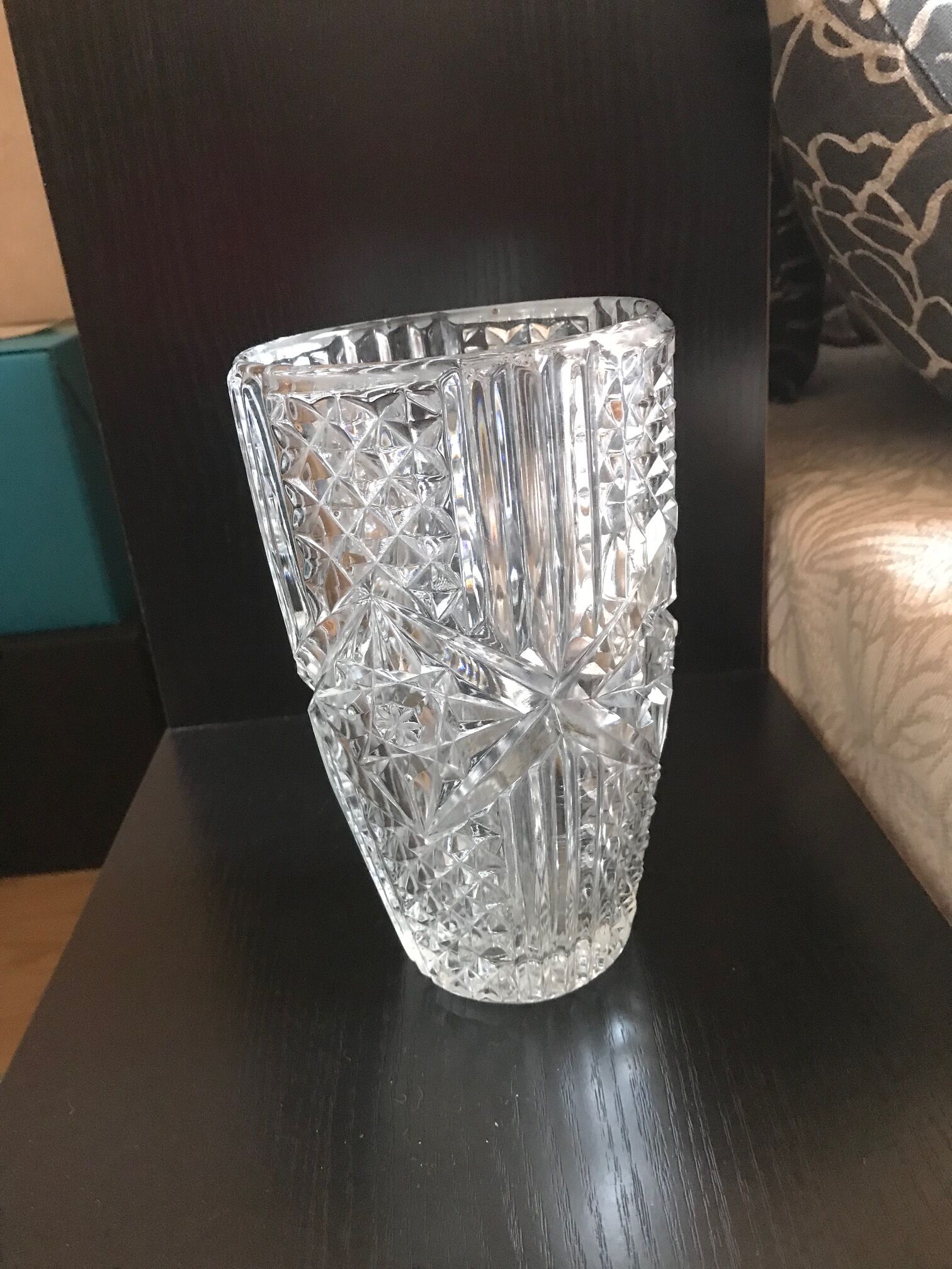 Old pressed glass vase