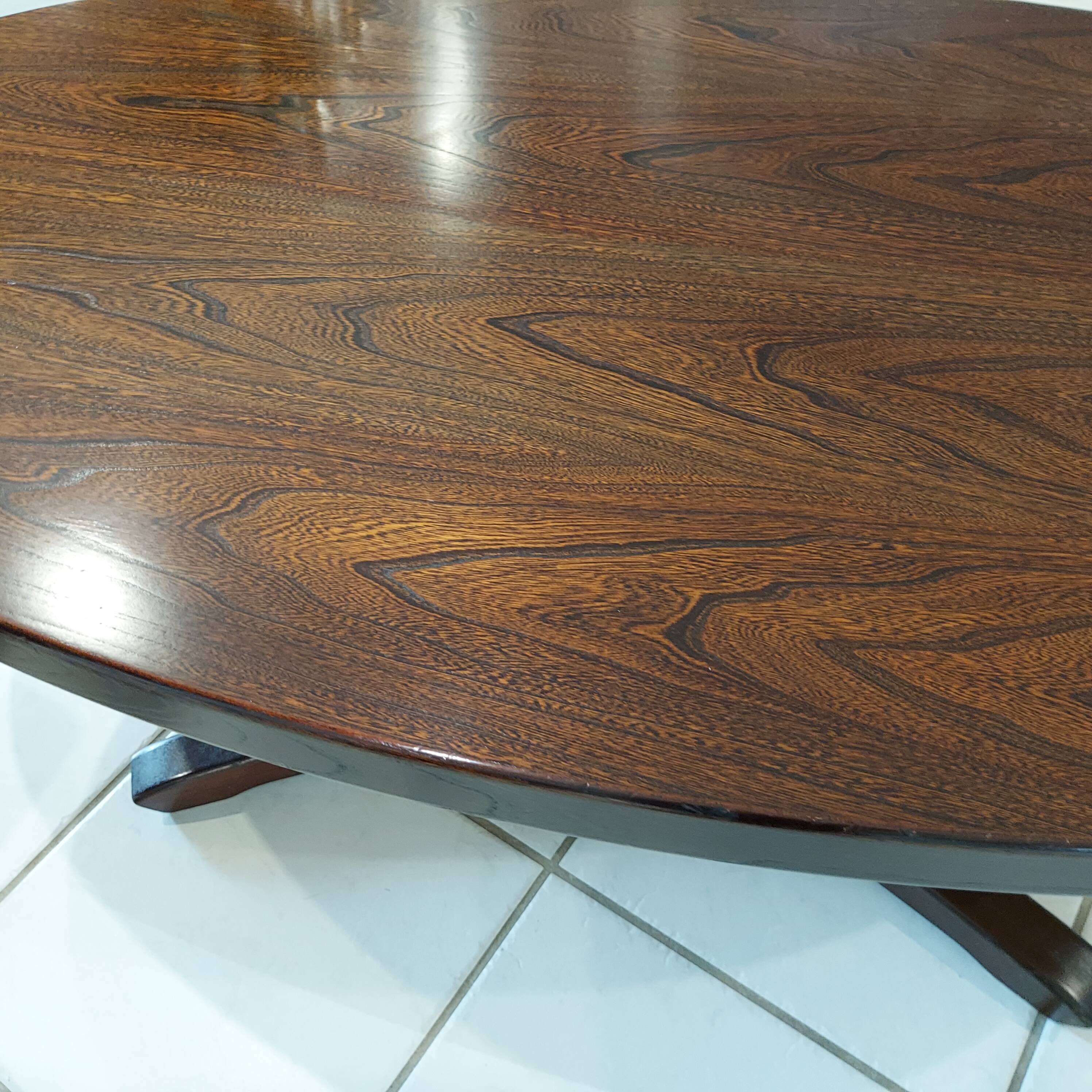 Vintage Baumann oval coffee table 1970s
