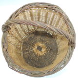 Antique wicker basket / handmade / vintage