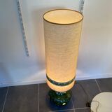 Floor lamp green ceramic double lighting vintage 1970