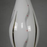 Vintage hanging lamp with glass shade, 1950s