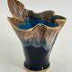 Vase en céramique vintage en forme de flamme