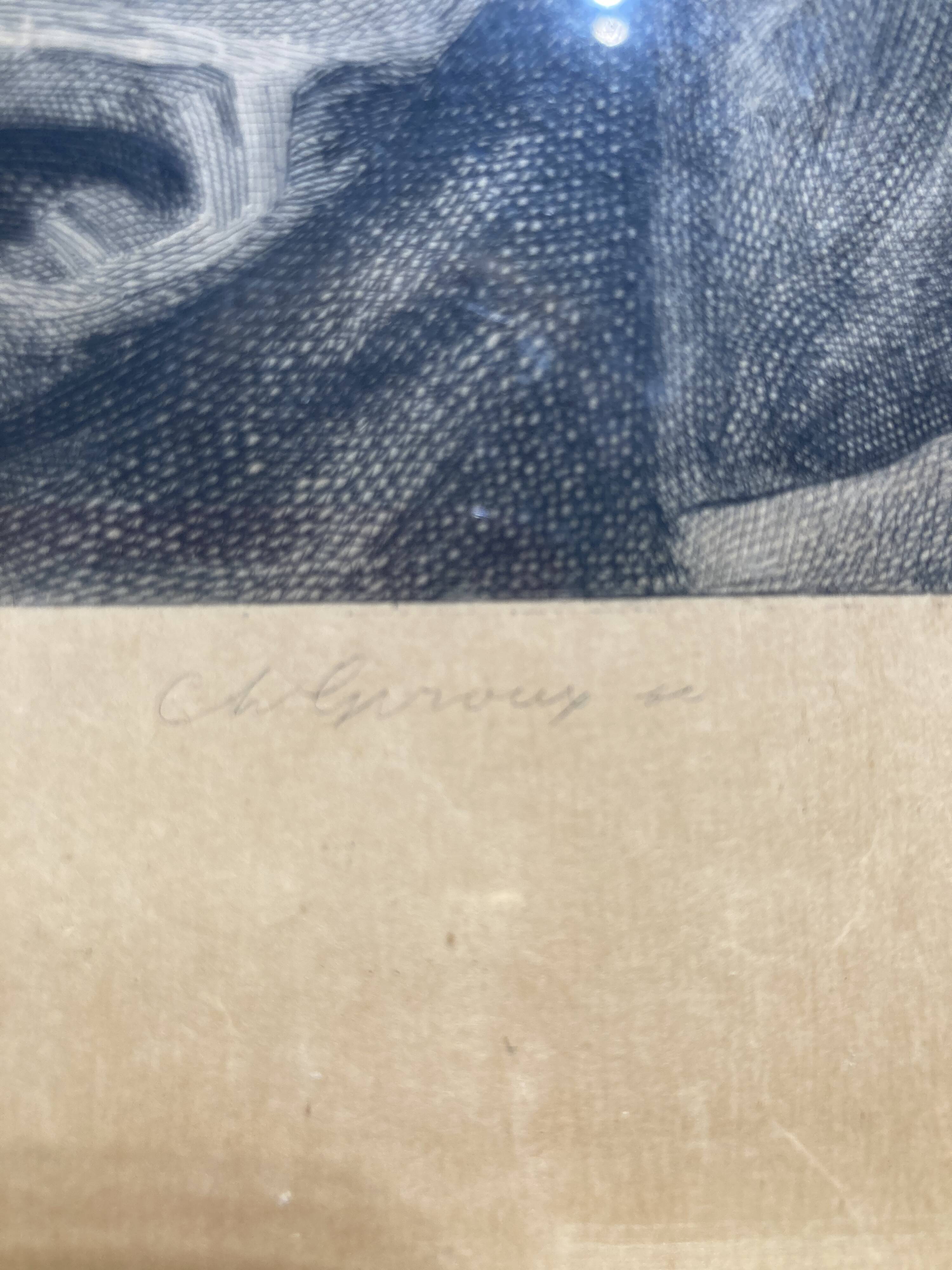 Engraving of a woman.