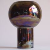 Metallic glaze ceramic vase, 1980s