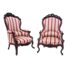 Deux fauteuils Français bergère