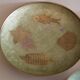 Lot of 3 vintage dishes in golden metal shell fishshells
