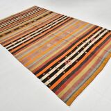 6x11 Multicolor Wool Kilim Rug, 190x322Cm